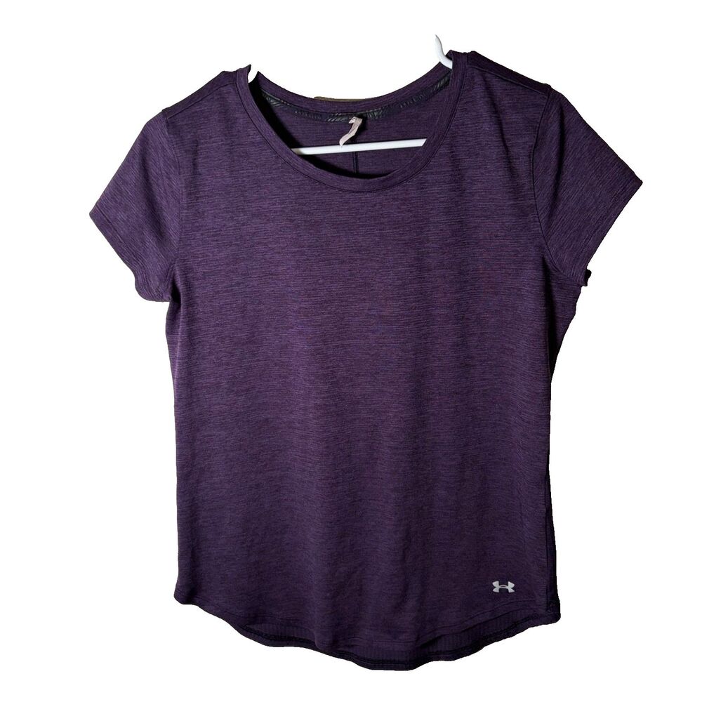 Under Armour T-Shirt Women's Medium Purple Short Sleeve Round Neck Active Top